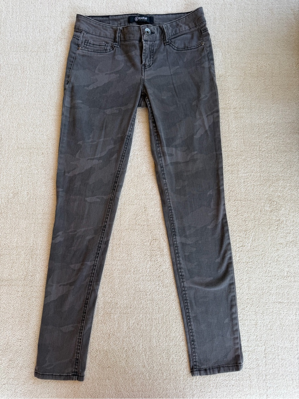 Rewash Charcoal Camo Skinny Jeans Size 3